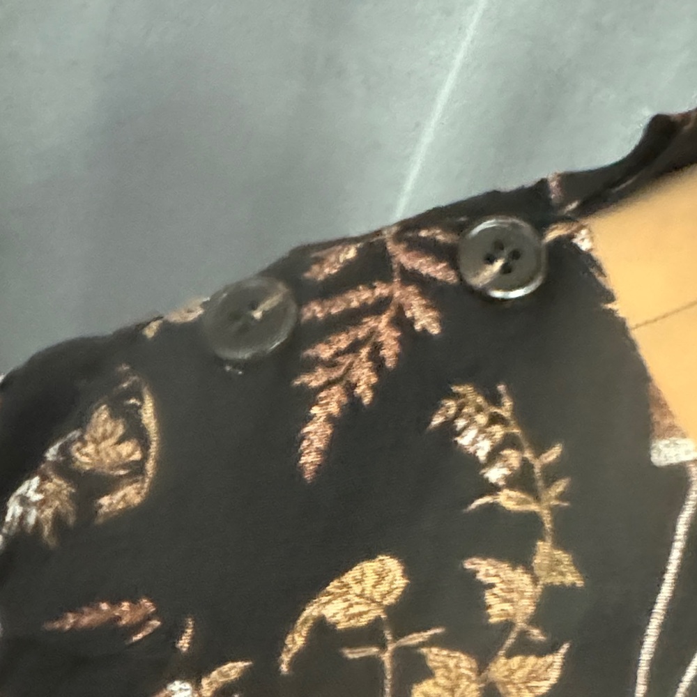 Disturbia Black Dress with Floral and Mushroom Print - Picture 6 of 15